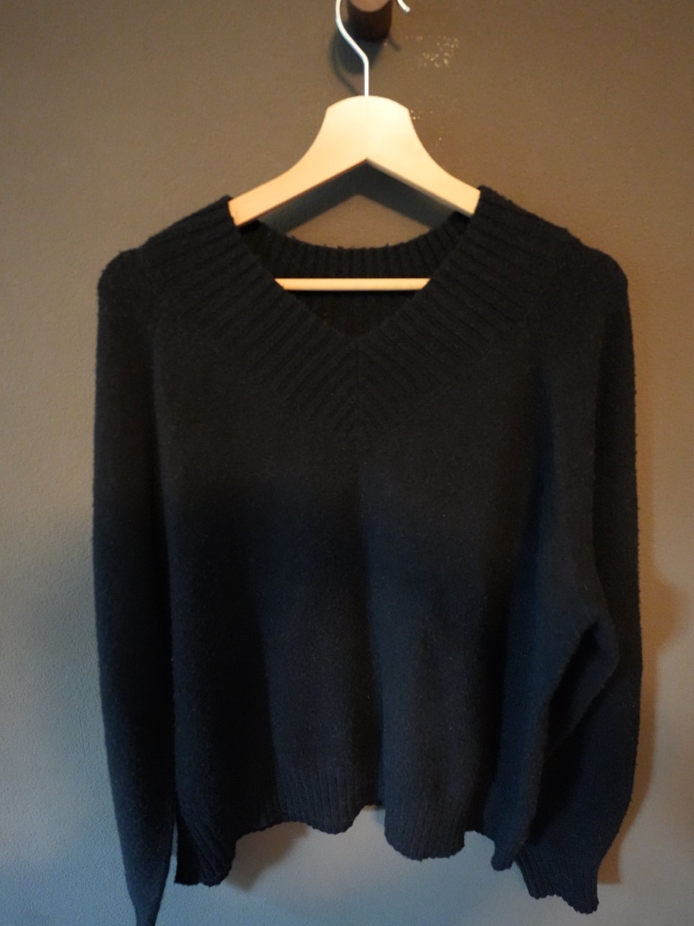 Banana Republic Black V-Neck Knit Sweater